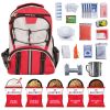 64 Piece Survival Back Pack (Red)