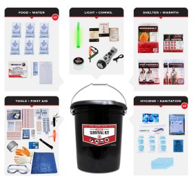 Bucket Survival Kit (Option: 2 People)