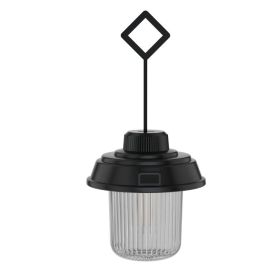 Outdoor LED Camping Light Canopy Hanging Lamp (Color: Black, Style: Charging Model)